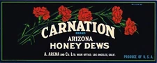Carnation Brand Arizona Honey Dews Los Angeles Retro Can Food LABEL Art Print