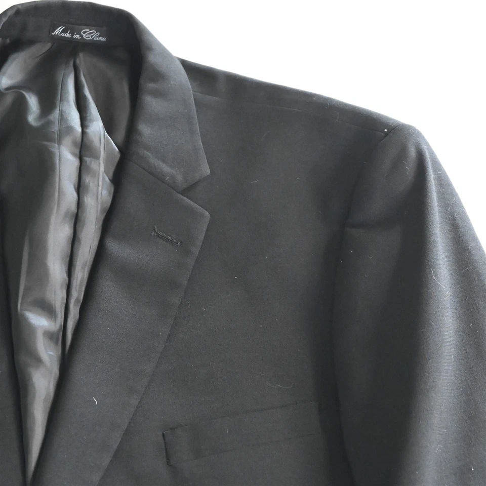 Jean-Paul Germain 48L Negro Hombre Blazer Traje Chaqueta Abrigo Deportivo Foto 2 de 4