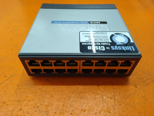 ⭐️⭐️⭐️⭐️⭐️ Linksys SD216 16-Port 10/100 Desktop Ethernet Network Switch Cisco - Picture 5 of 5