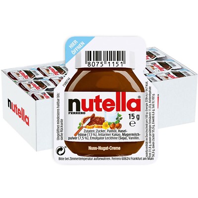 Nutella Portionspackungen 120 x 15g  Brotaufstrich,  Nussnougatcreme,