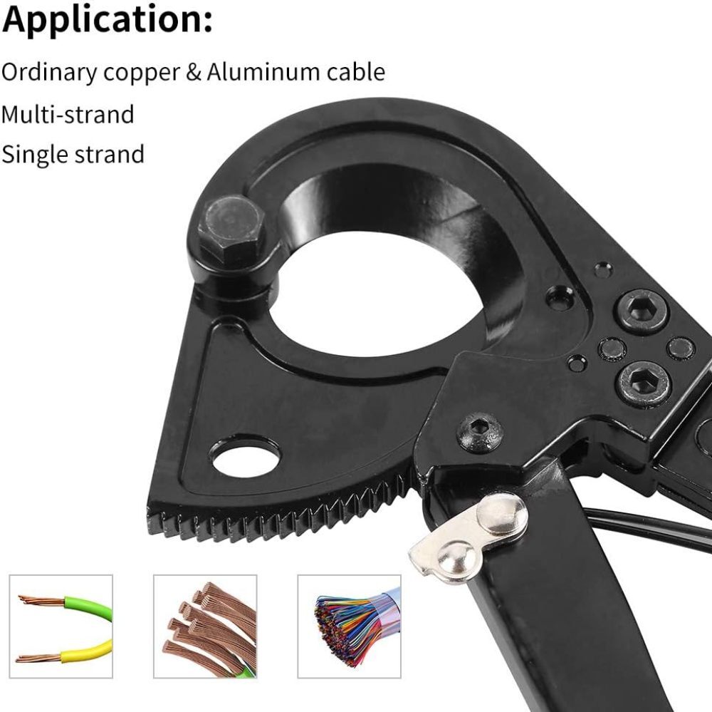 Kabelschere Kabelschneider bis 240mm² Ratsche Kabelzange für Kupfer Alu Kabel DE