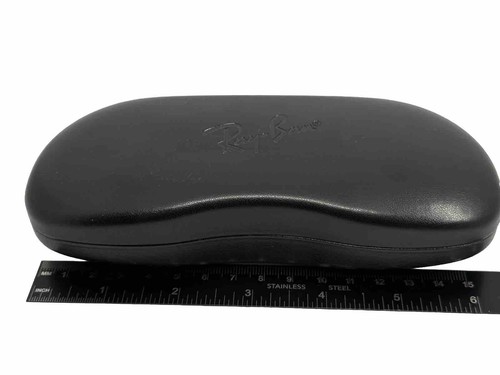 NUEVO Estuche para Anteojos Ray-Ban Grande Negro Duro con Abrazadera con Tela - Imagen 5 de 5