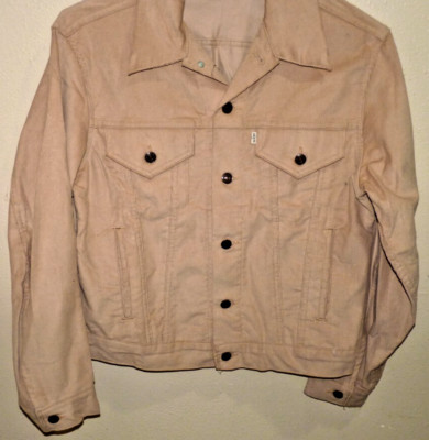 Levi's For Men Tan Corduory Jacket Size Med Collared, Buttons NWTS