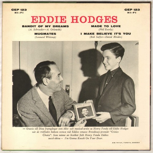 EDDIE HODGES "BANDIT OF MY DREAMS" TEEN ROCK EP 1962 CADENCE 123 - Picture 2 of 4