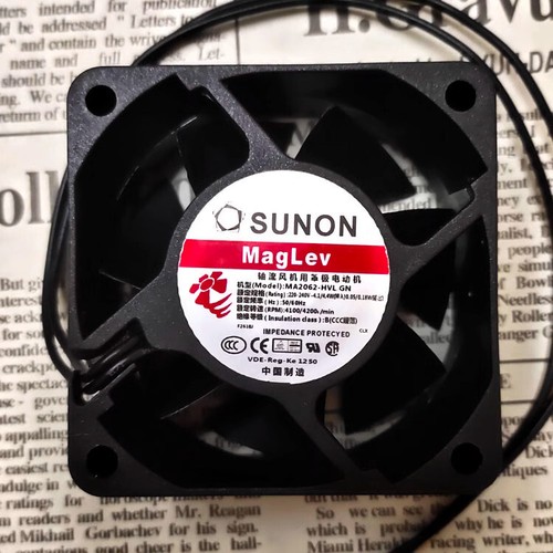 Sunon MA2062-HVL GN 6025 AC220-240V 4.1/4.4W 60x60x25mm 60mm 2-wire Cooling fan - Picture 1 of 2