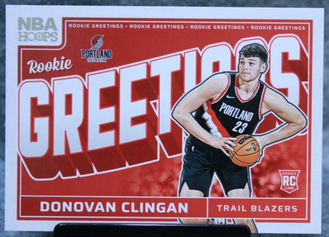 Donovan Clingan 2024-25 NBA Hoops Rookie Greetings #5 | eBay