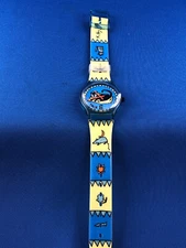 KITTY KAHANE 98 WRIST WATCH KOZIOL GERMANY POP ART ? BLUE