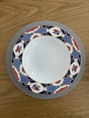 Royal Worcester Fine Porcelain Shima Design Suppenschüssel mit Rand Top Zustand