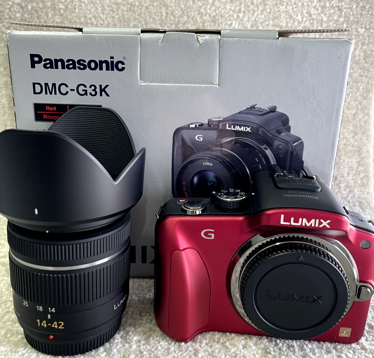 Panasonic LUMIX DMC-G3K Digital Camera Red or Brown