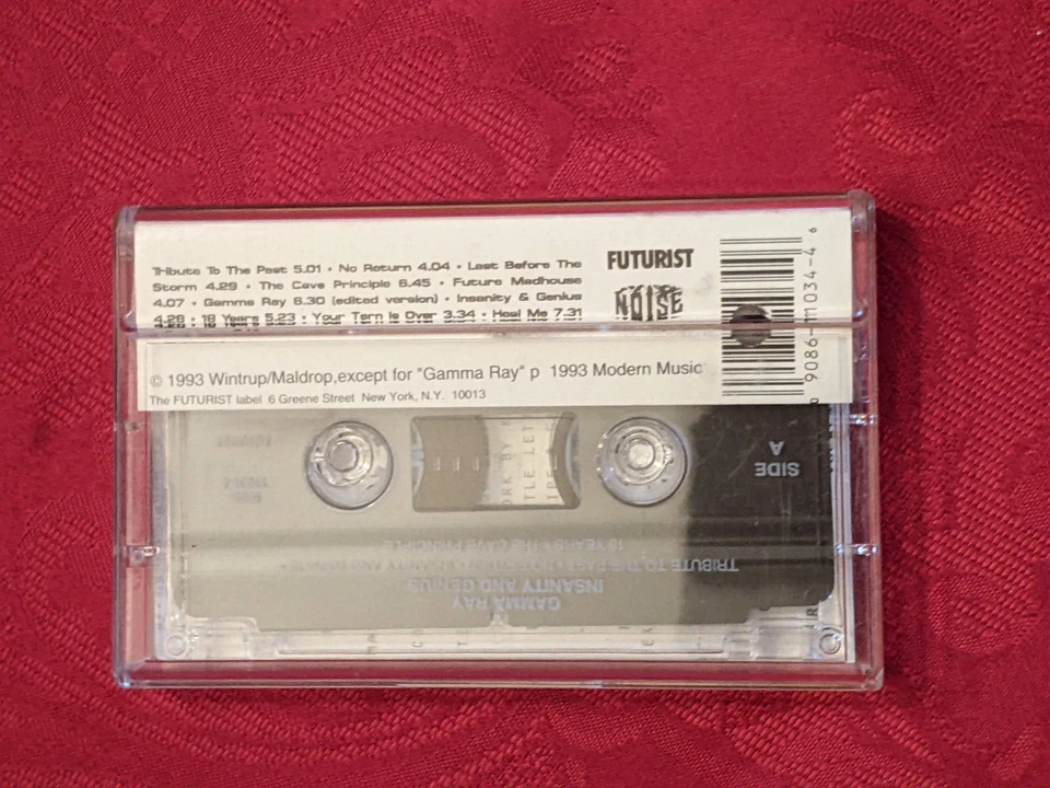 Rare! GAMMA RAY - Insanity And Genius Promotional Cassette - 1993 Foto 2 de 4