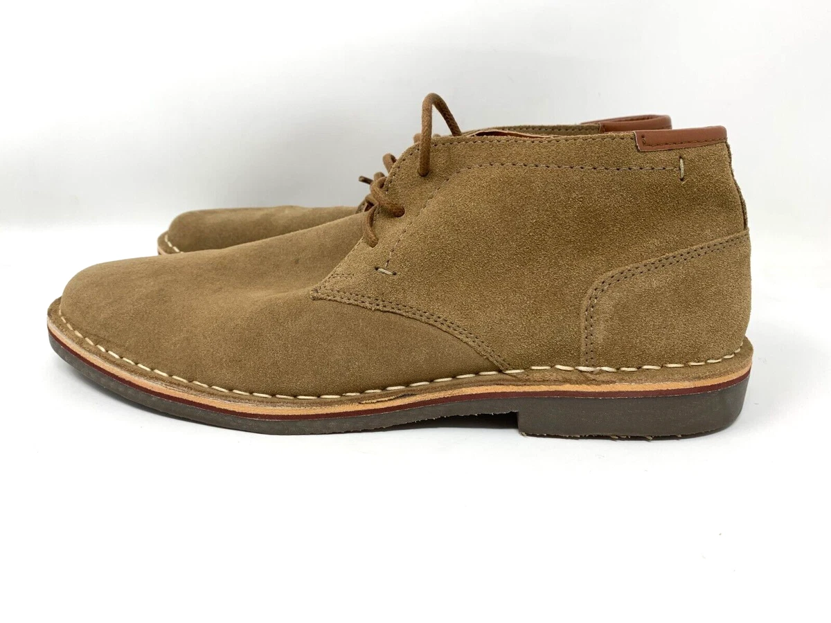 Kenneth Cole Reaction Desert Sun Men 11 Leather Chukka Boot Taupe