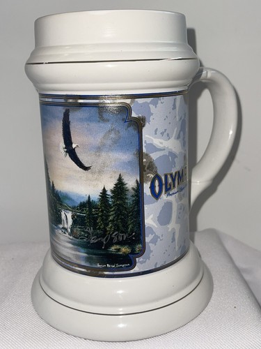 1995 Olympia Brewing Its The Water Stein #282/2000 Signed COA - Picture 4 of 10