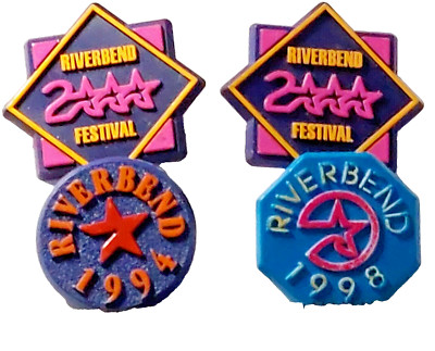 Riverbend Festival Chattanooga Tennessee (2000/1994/1998) Lot of 4 Lapel Pins