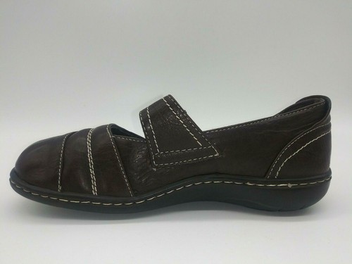 Zapatos mocasines Sbicca Border marrón cuero Mary Jane informales cómodos para mujer 7 M - Imagen 2 de 8
