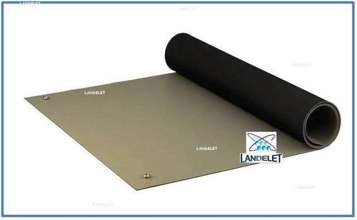 KooMall - Kit di tappetini in gomma antistatica per riparazione di dispositivi elettronici sensibili ESD, stazione di saldatura, costruzione PC, assemblaggio, con cavo di messa a terra, cinturino da