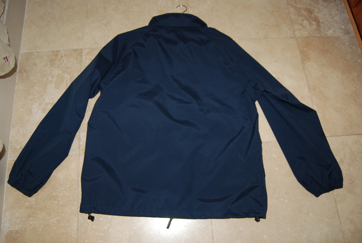 Field & Stream フード付きジャケット L ネイビー Navy Blue Water Resistant FIELD & STREAM Zip & Snap Front