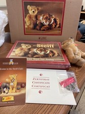 SPECIAL TEDDY BEAR BLOND W/ CELEBRATION OF STEIFF BOOK