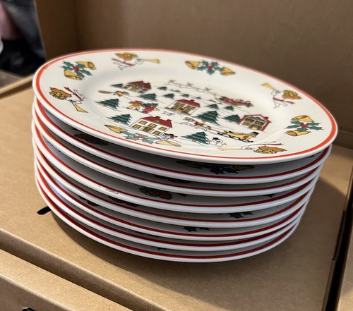 Jamestown China The Joyof Christmas 26 Piece Set Platter /Plates/Sugar & Creamer - Picture 4 of 10