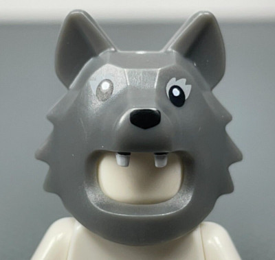LEGO Minifigure Wolf Dog Werewolf Headgear Mask Teeth Series 23 Wolf Costume