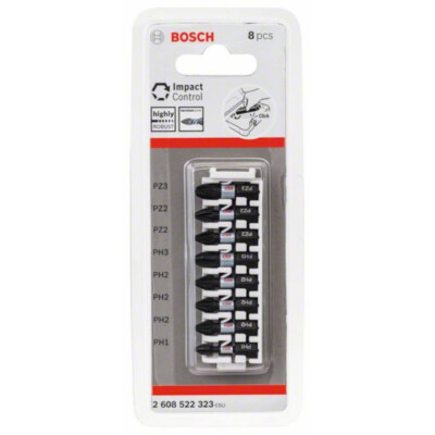 Bosch Impact Control Schrauberbit-Set Pick&Clic Bits 8 tlg. PH/PZ Bit