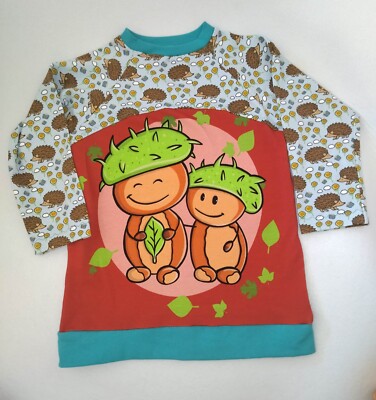 Longpullover ''Kastanienmännchen'' Gr. 110/116 Handmade