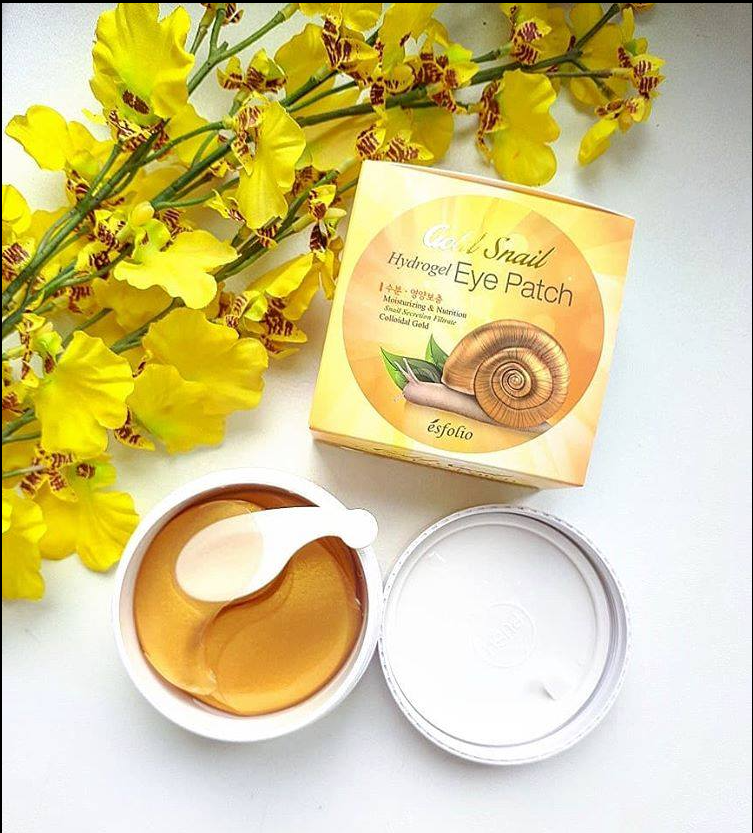 Esfolio Gold Snail Hydrogel Eye Patch 60 Sheets 3.17oz / 90g New In Box