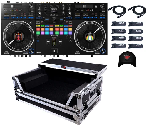 Pioneer DDJ-REV7 Serato DJ Pro Scratch-Style Controller + XS-REV71K2UWLTLED Case