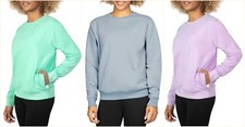 Fila Ladies' French Terry Long Sleeve Crew Neck Sweatshirt Pullover