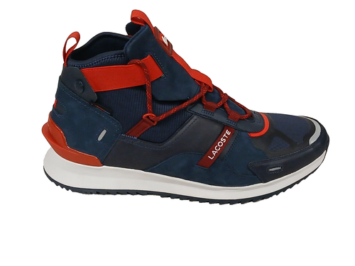NEW Lacoste Run Breaker 0521 1 SMA Men's Shoes Navy Blue-RED SIZE: 13 - Picture 6 of 10
