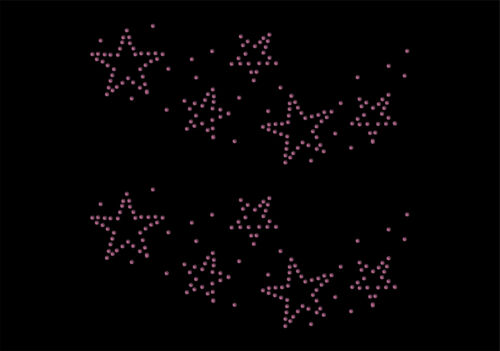 2x Star Lace Iron On Rhinestone Transfer Crystal Hotflix t-shirt applique patch - Picture 2 of 13