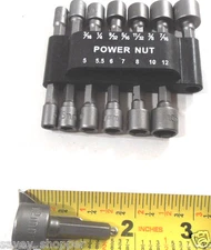 Nut Driver 14PC Set BLACK CASE Dual Metric & Standard SAE 1/4" Shank