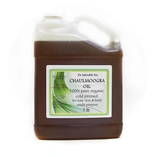 7 Lb 100% PURE ORGANIC CHAULMOOGRA OIL ANTI AGING COLD PRESSED NATURAL FRESH 