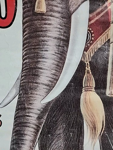 RINGLING BROS BIG BINGO CIRCUS POSTER. BEFORE MERGER WITH BARNUM 29 1/2" X 22" - Picture 9 of 16