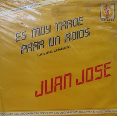 JULIAN LENNON -TOO LATE FOR GOODBYES-  COVER BY JUAN JOSE 12'' SINGLE 1985 MEX. 