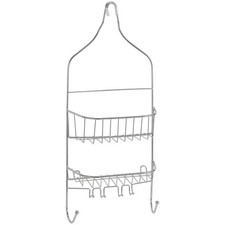 Contoured Head Design 2 Shelf Metal , Chrome