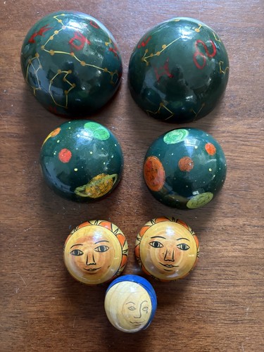 Round Wooden Solar System Nesting Balls B1 - Picture 1 of 6