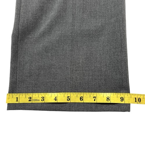 Chaus Emma Pants Size 14 Stretch Gray Straight Leg Flat Front Zip Hook Classic - Picture 13 of 13
