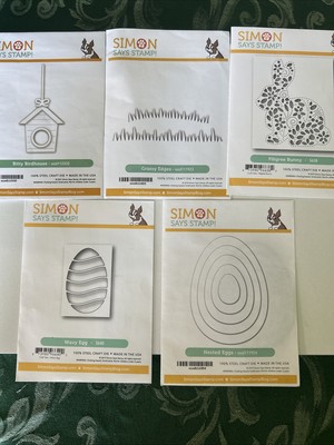 Lot Of SPRING EASTER Simon Says Stamps! Dies Bunny Birdhouse Grass Nested Eggs