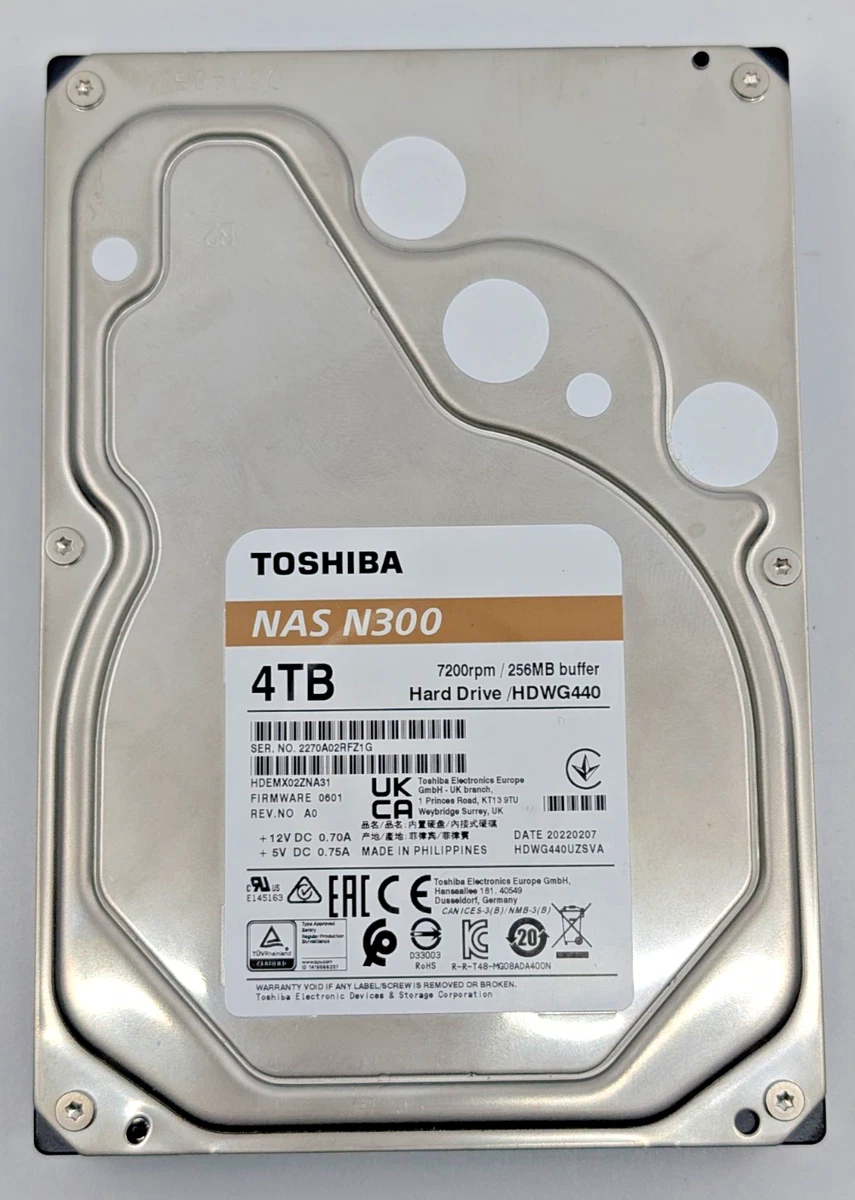 Toshiba 3.5 in Form Factor Internal Hard Disk Drives 4 TB Storage