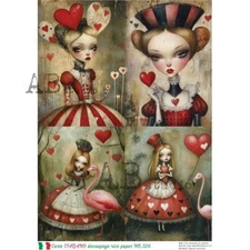 The Queen Quad | A4 Rice Paper | Paper for Decoupage | AB Studios