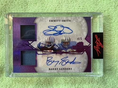 2026 Leaf Spectacular Smith Sanders Duel Auto & Games Used Patches #4/5 HOF RB