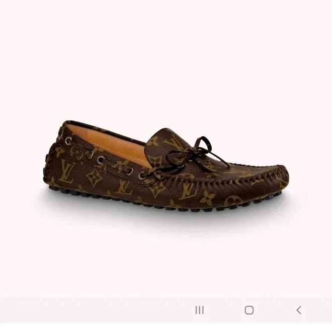 Louis Vuitton Leather Upper Moccasin Casual Shoes for Men for sale