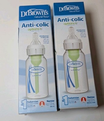 Dr. Brown's Options and Narrow Anti-Colic Baby Bottle 4 oz (3 bottles)