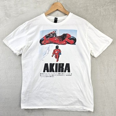 Akira Shirt Mens Large White Anime Movie Kaneda Bike Tetsuo Manga 