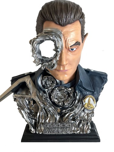 Terminator Action Figure Busto T-1000 Statua Liquid Metal Effect Made in Italy - Picture 14 of 14