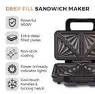 🧀 Tower T27031BM Deep Filled Sandwich Maker with Non-Stick Coated Plate, 900W