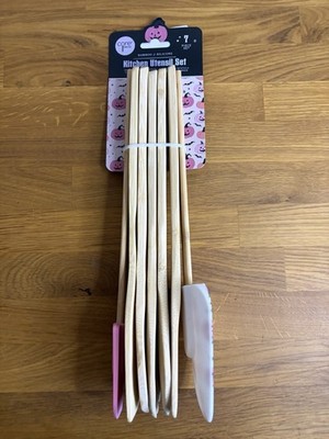 Kochlöffel Silikon Set 7 Stück Kitchen Utensil Set Holzlöffel Silikon Halloween