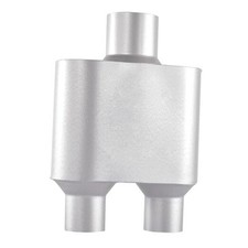 Universal Mufflers,Performance Automotive Exhaust Muffler  Single Chamber Silver