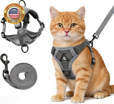 #ad #ad Cat Harness and Leash for Walking Escape Proof Soft Adjustable Vest Harnesses f $9.68