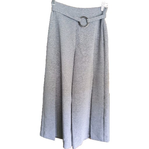 Veronika Maine Stylish Grey Pants With Thigh High Splits & Adjustable Belt (6)